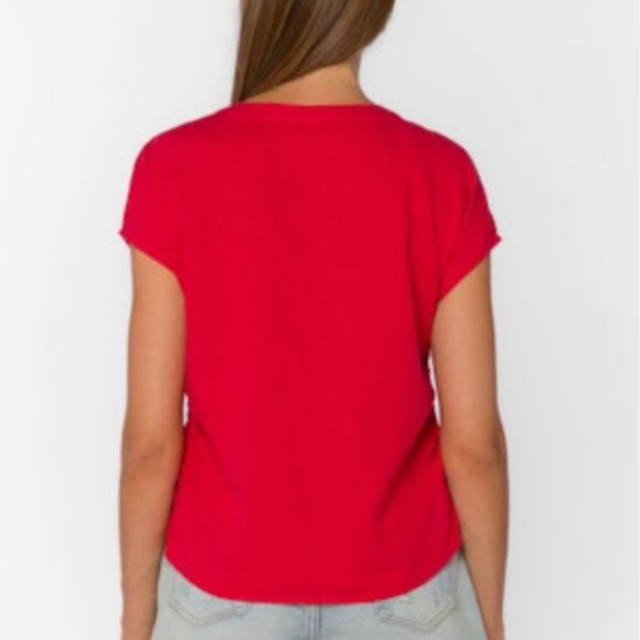 Velvet Heart Alena Cap Sleeve Linen Top - Picture 2 of 2